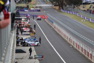 a resized image of supercars preparing for race in bathurst