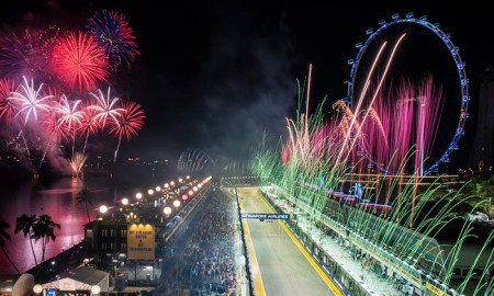 fireworks in f1 singapore grand prix